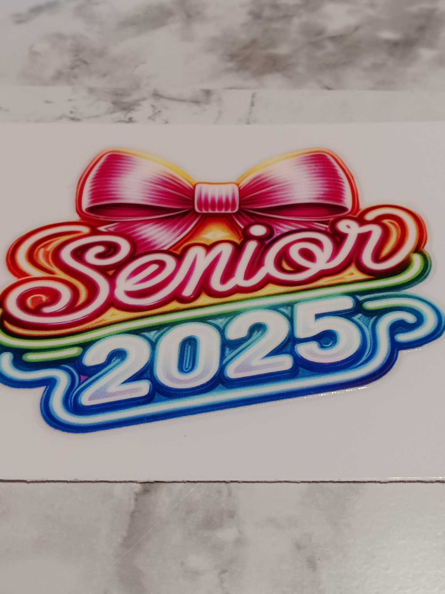 Senior Pink Bow Decal
