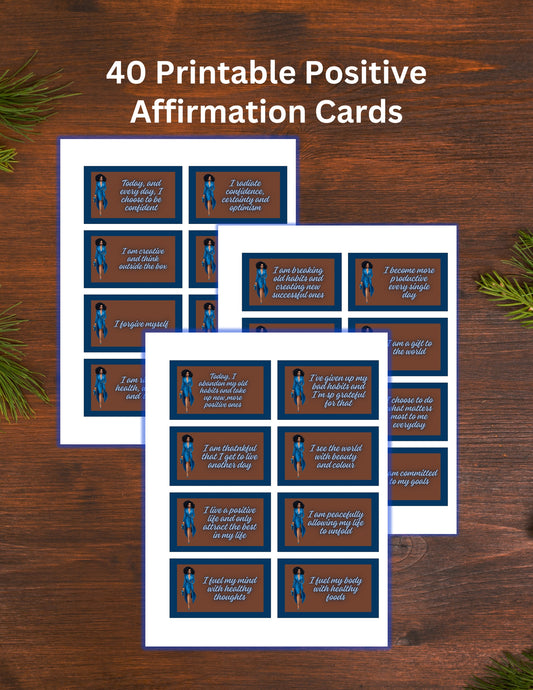 40 Printable Positive Affirmation Cards