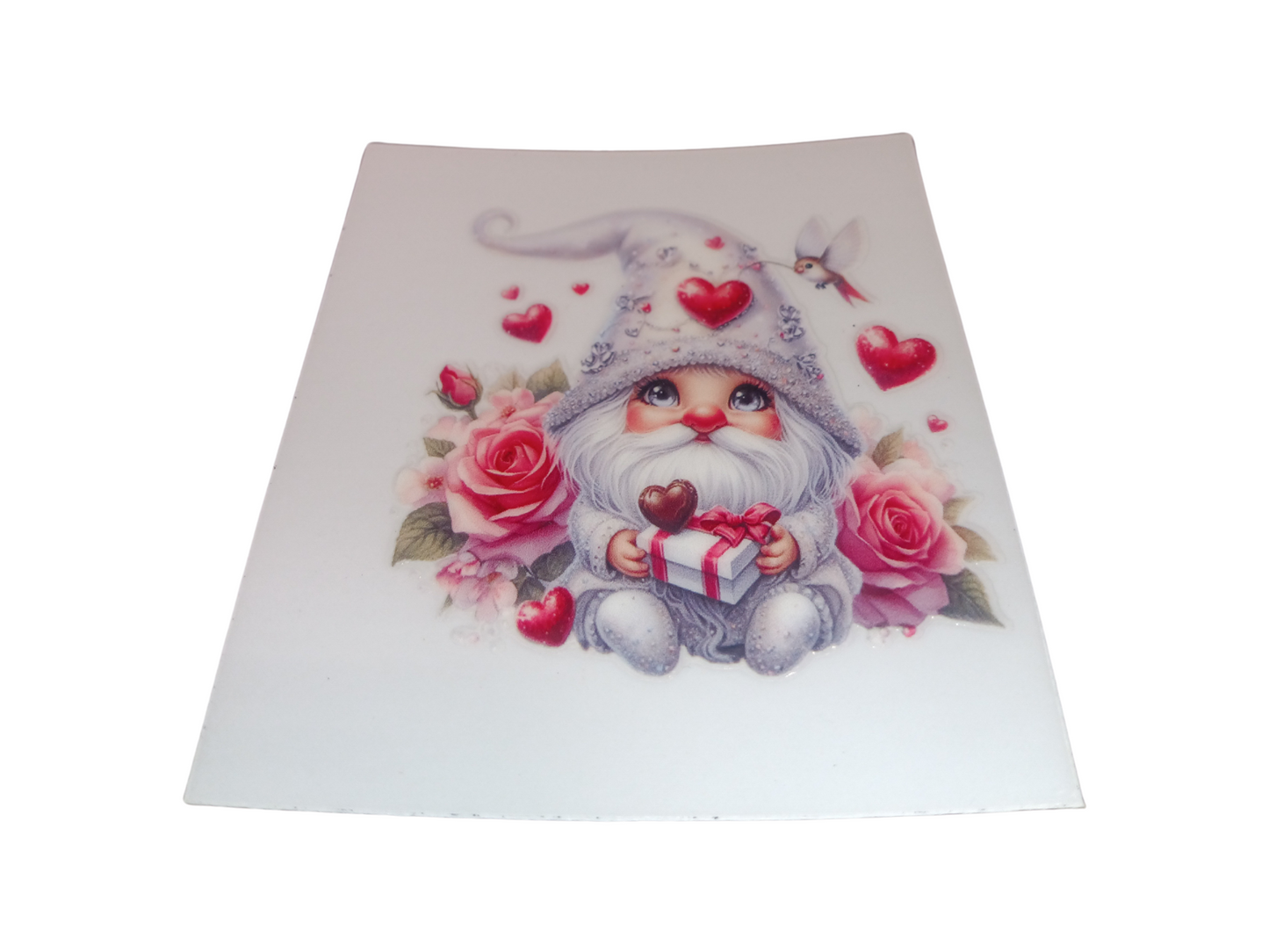 Pink & Silver Candy Box Gnome Decal