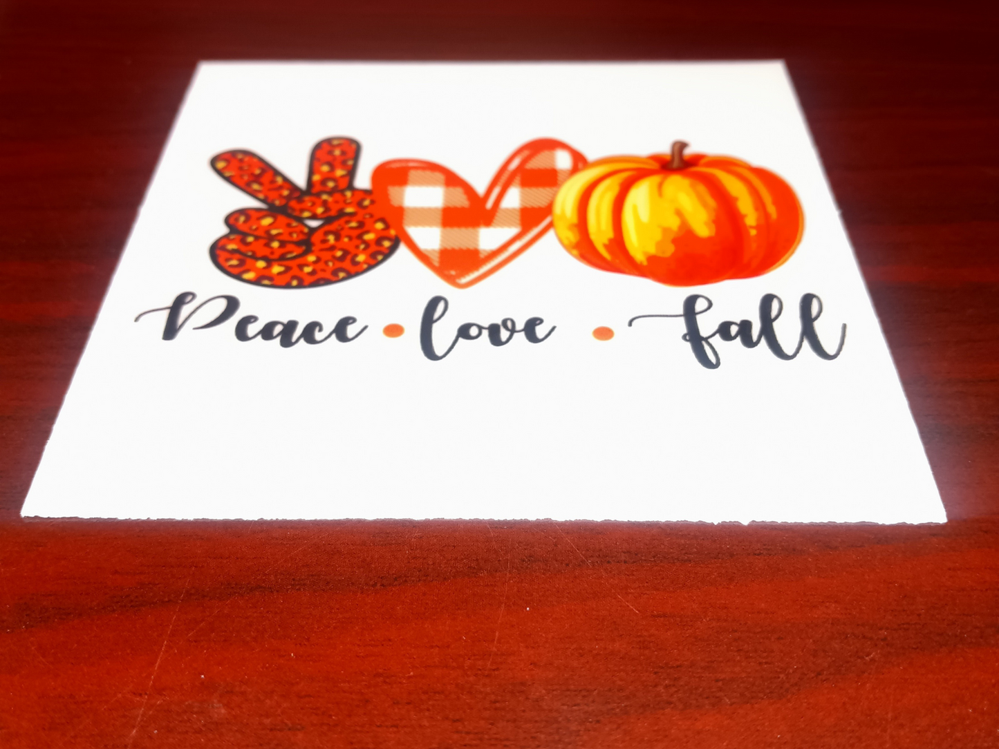 Peace Love Fall, Fall Decal
