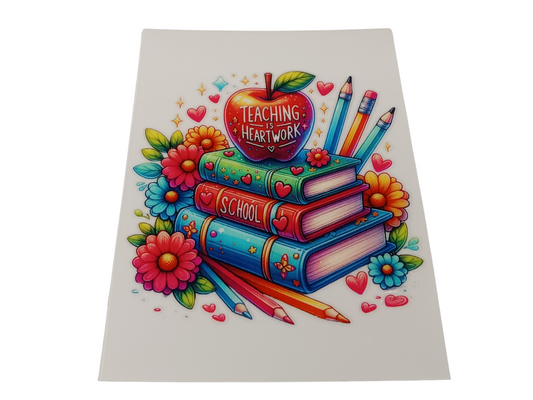 School Book Teacher Decal