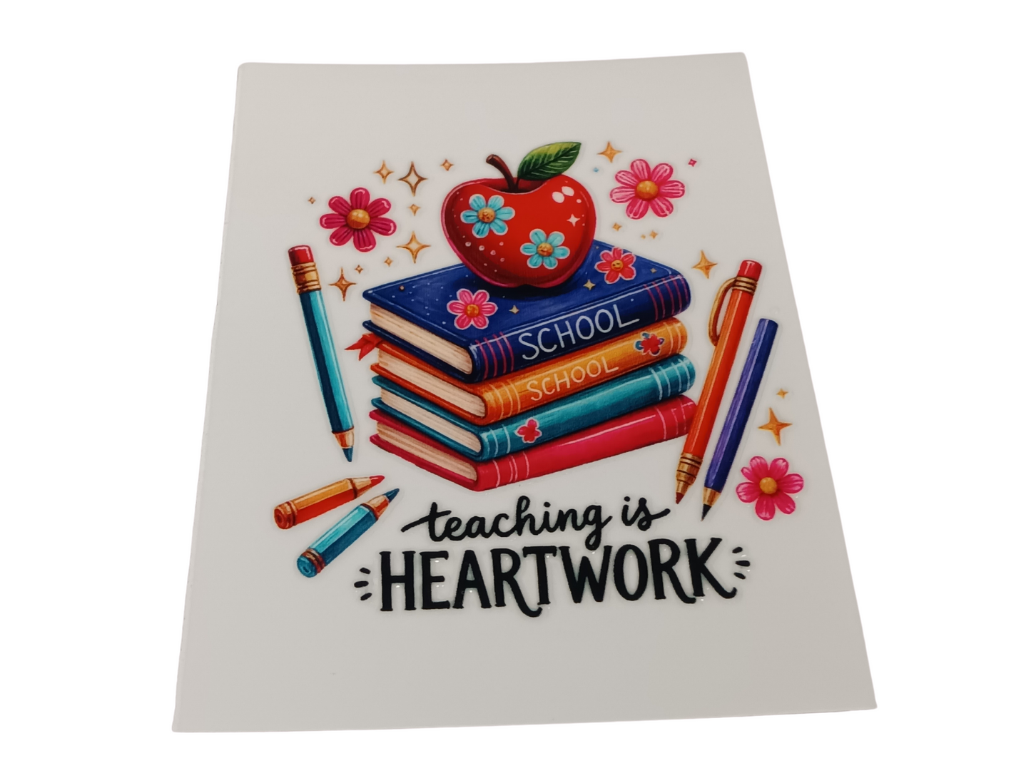 Flower & Apple Teacher Decal