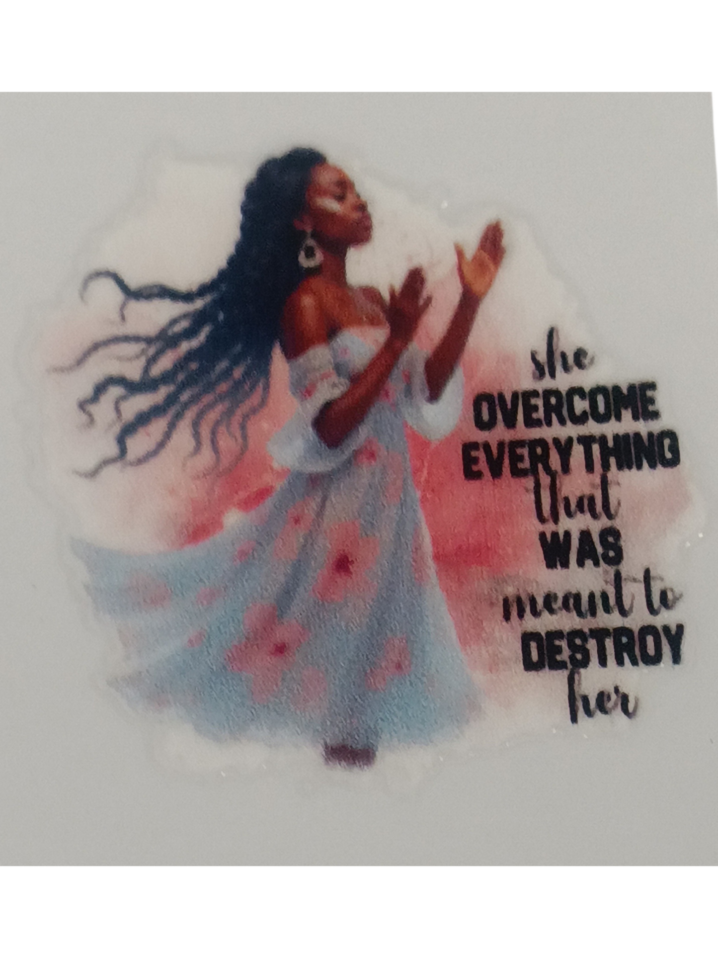 She Overcome Motel Keychain Decal