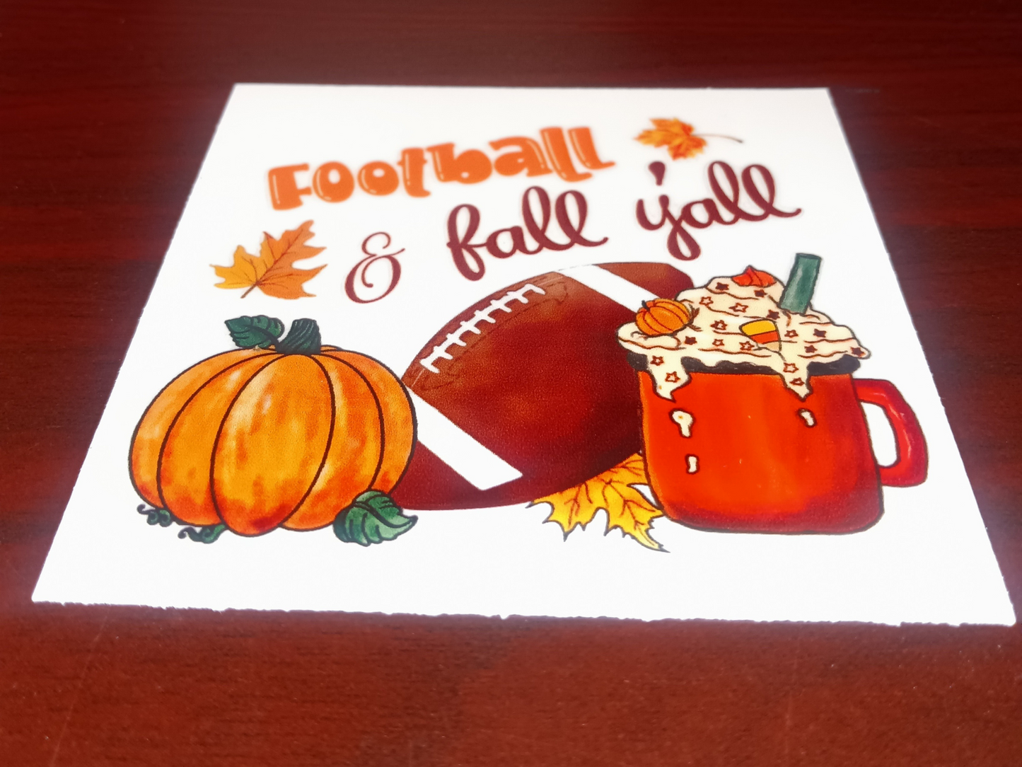 Football Fall Decal