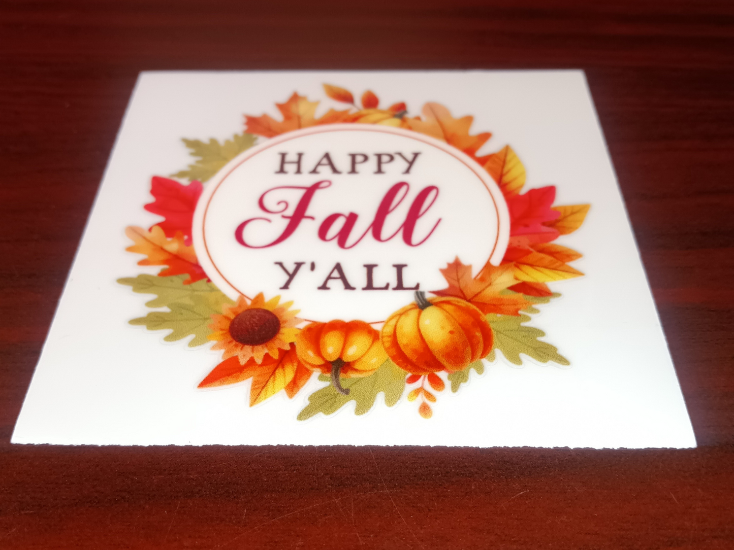 Happy Fall Y'All Fall Decal