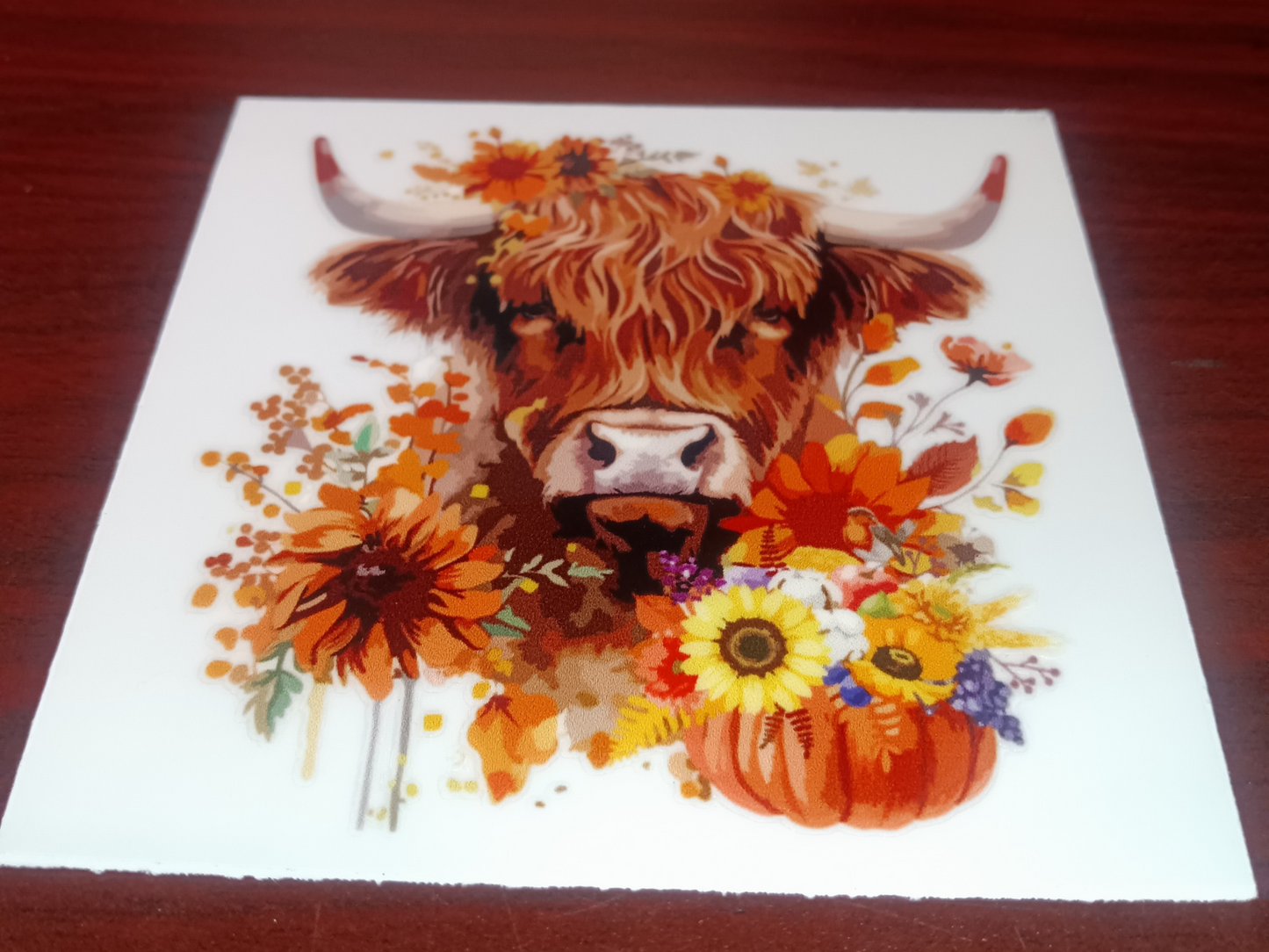 Purple Flower Fall Decal