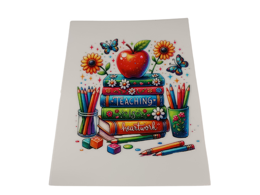Butterfly Apple Teacher Decal