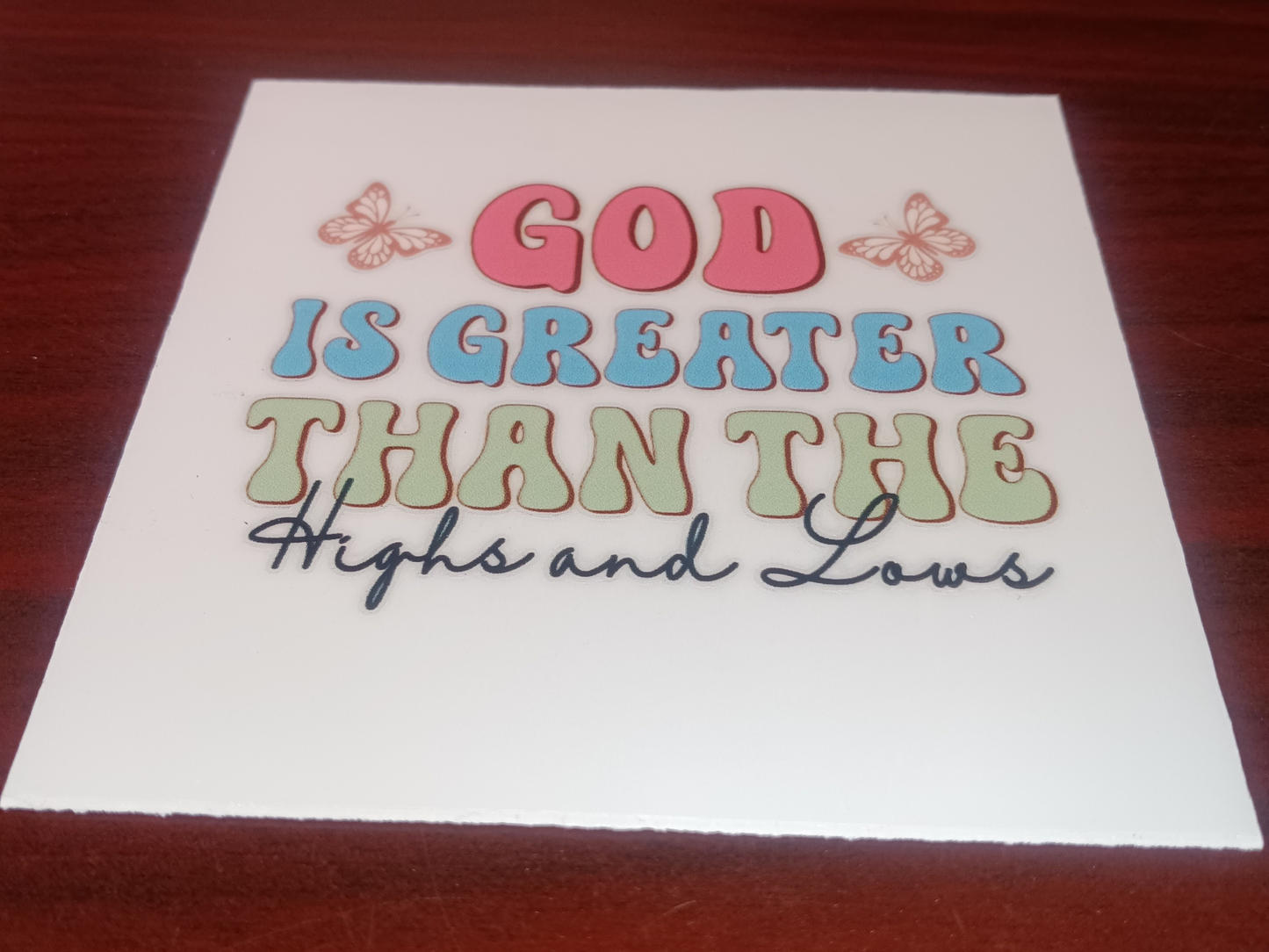 God Is Greater Faith Decal