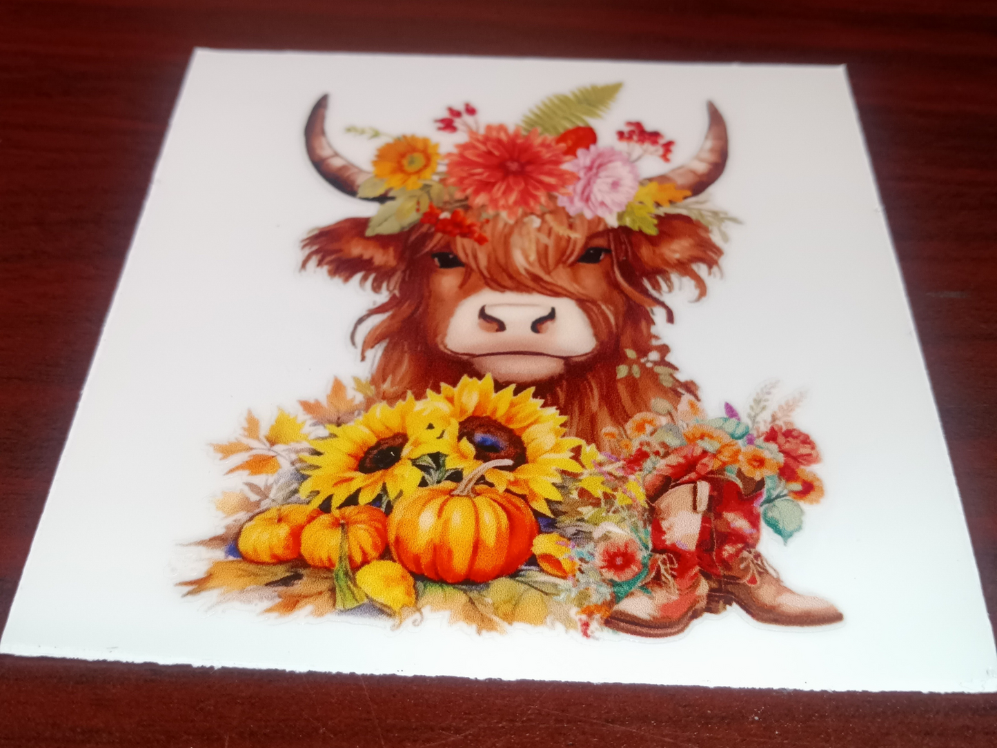 Flower Boots Fall Decal