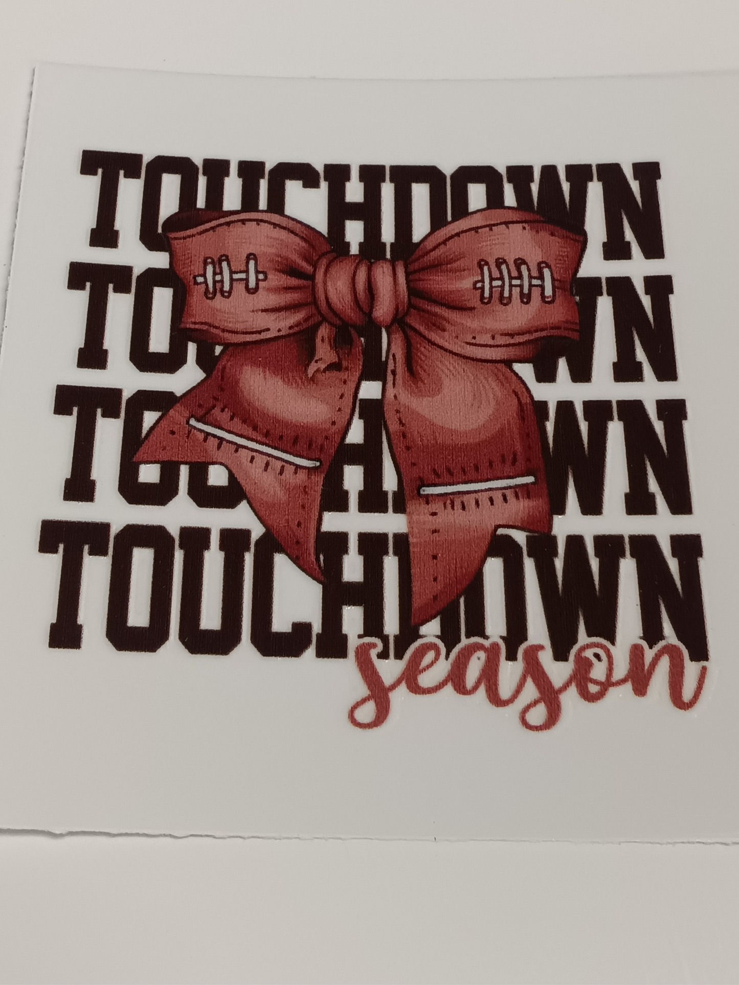 Bow Touchdown Season Football Decal