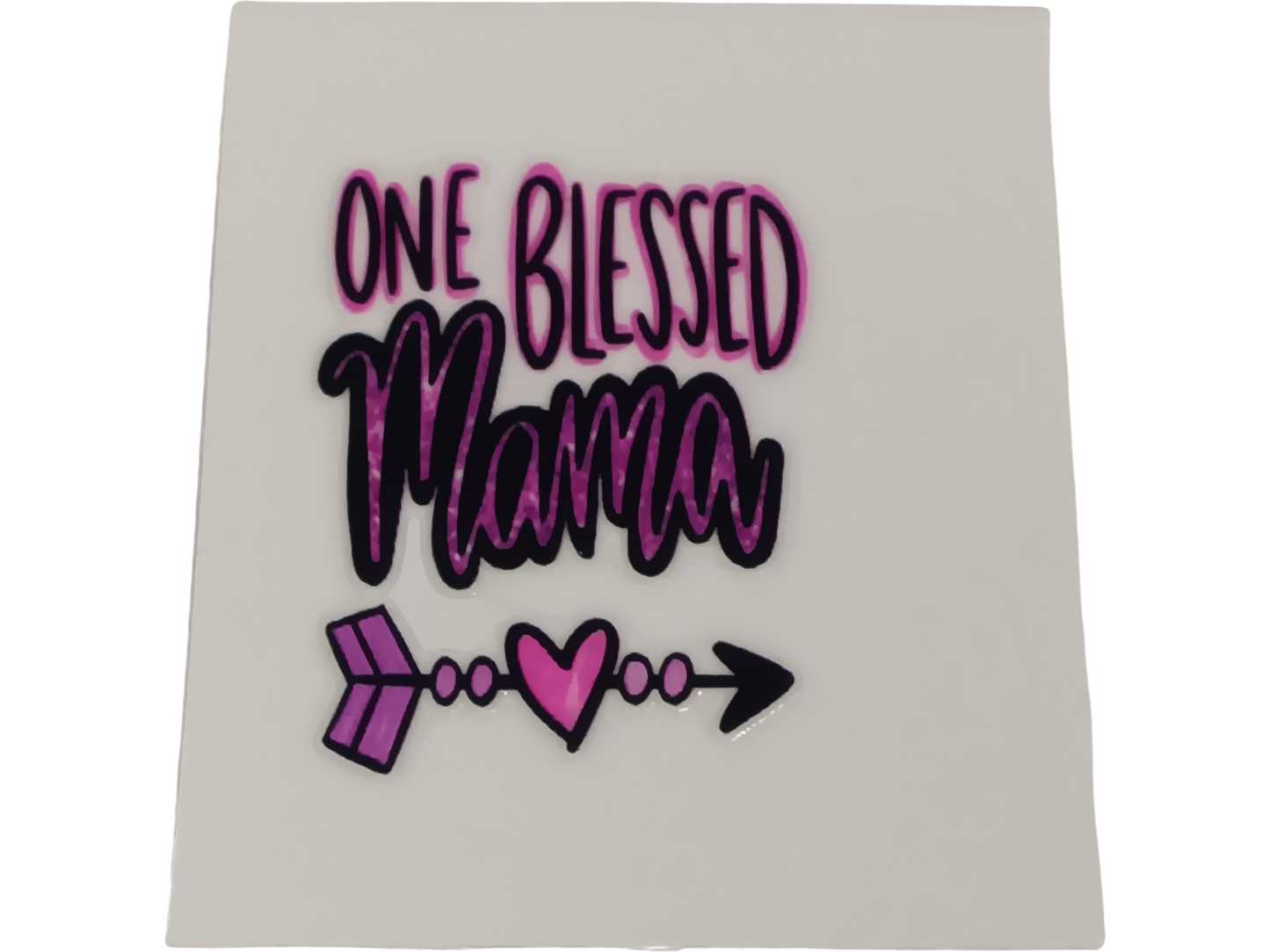 One Blessed Mama Keychain Decal
