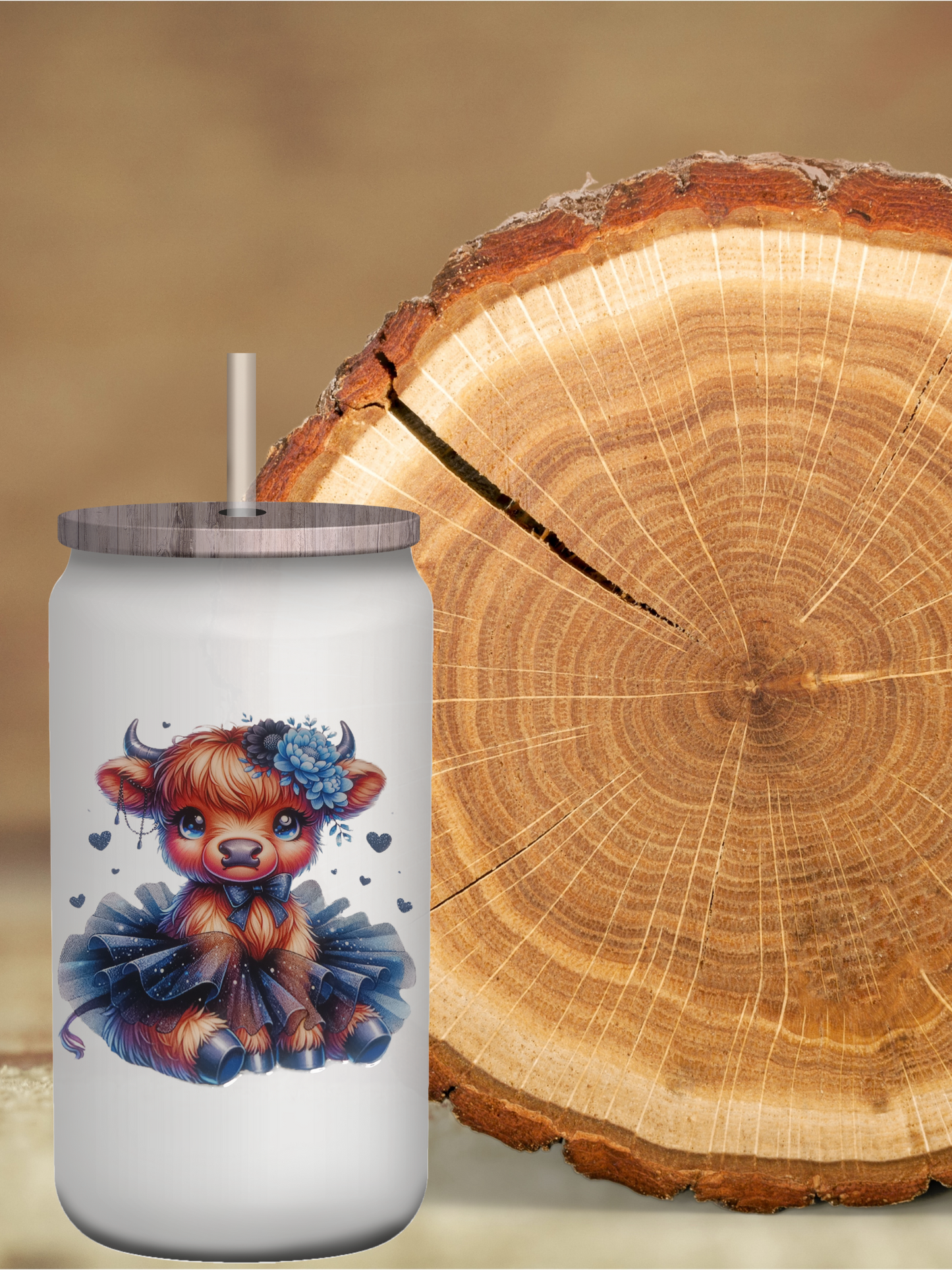 Poka Dot Bow Highland Cow Decal