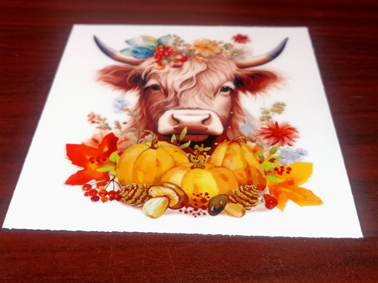 Pumpkin Mushroom Cow Fall Decal