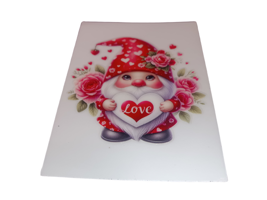 Red & White Love Gnome Decal