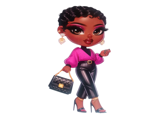 Black Pixie Pink Sweater Melanin Women Decal