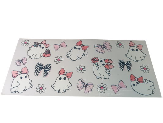 Pink & Black Bows Ghost Wrap