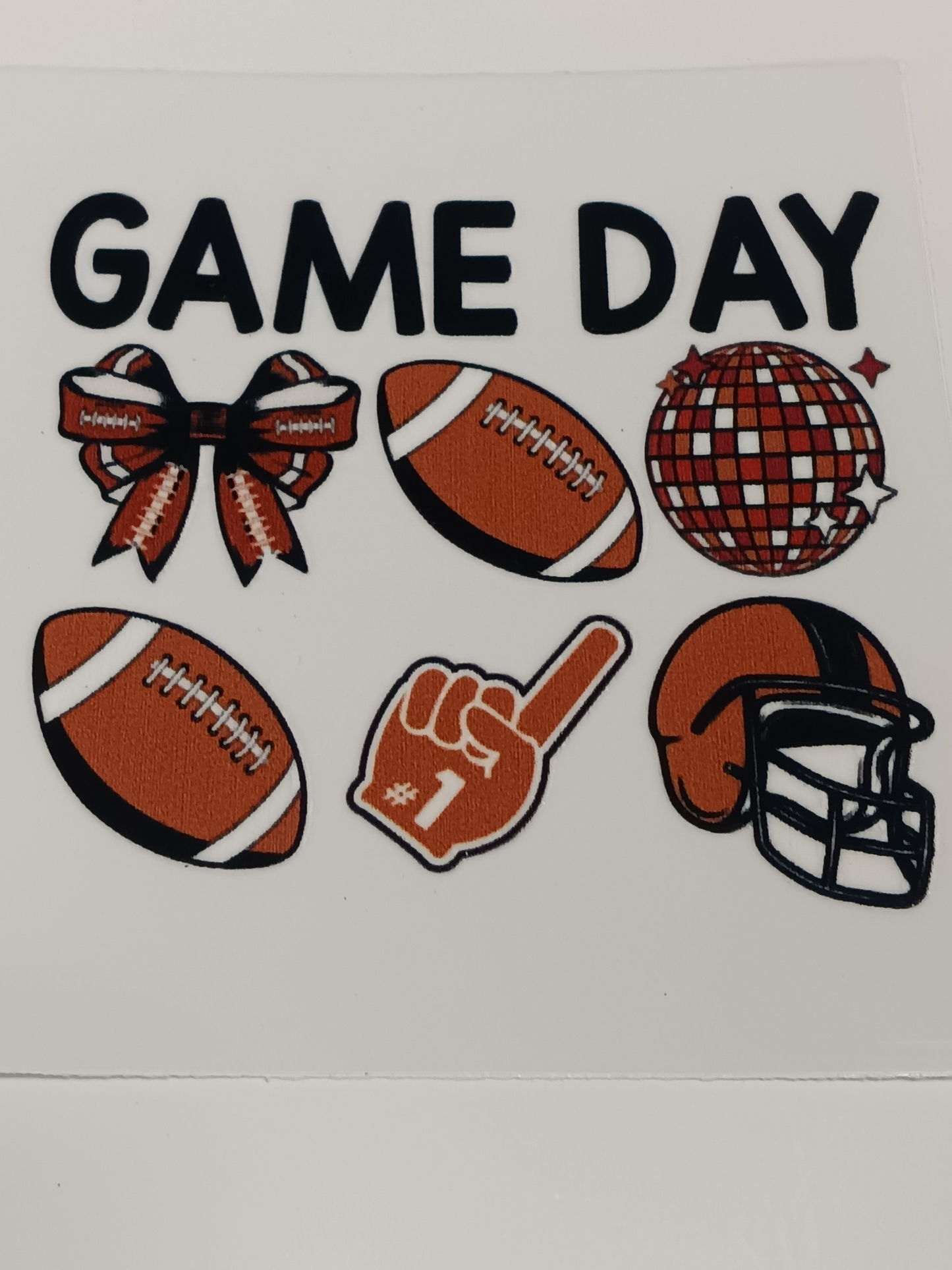 Game Day Coquette Football Decal