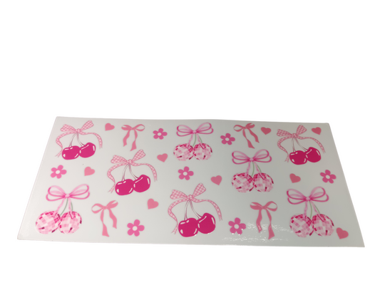 Pink Disco Balls & Cherries Decal