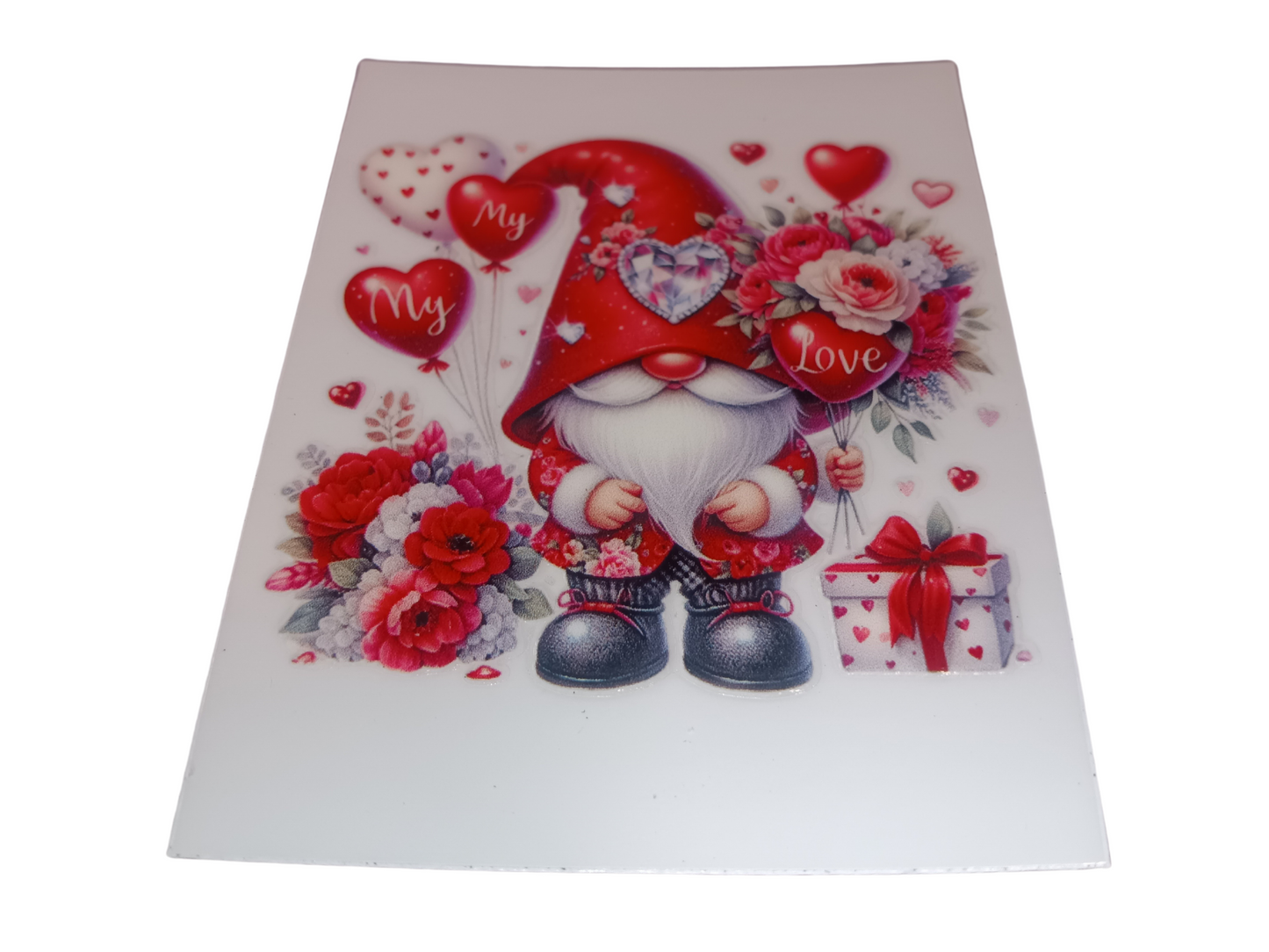 Red Diamond My Love Gnome Decal