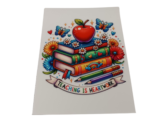 Apple & Banner Teacher Decal