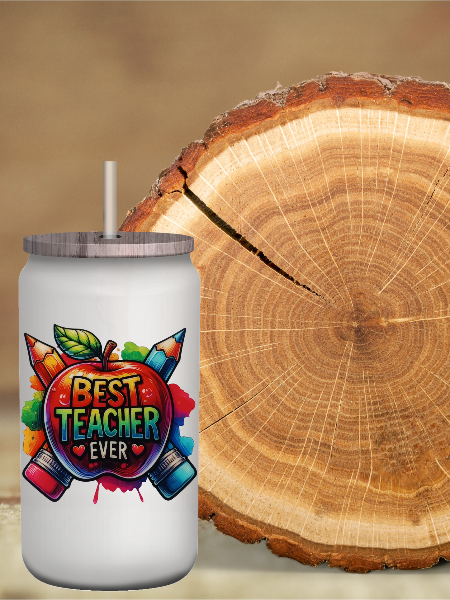 Apple & Banner Teacher Decal